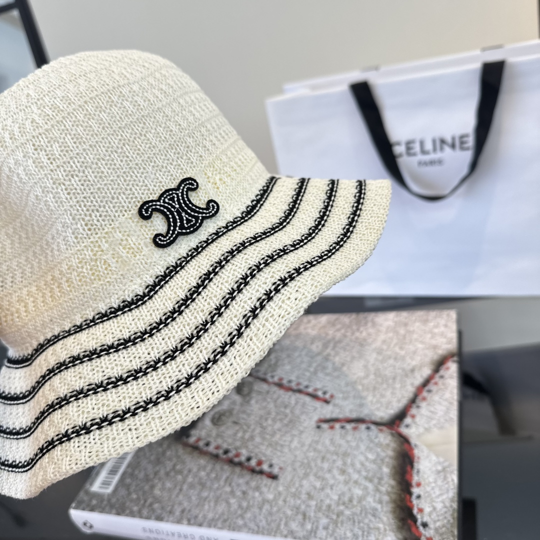 Celine Celine赛琳波浪边渔夫帽