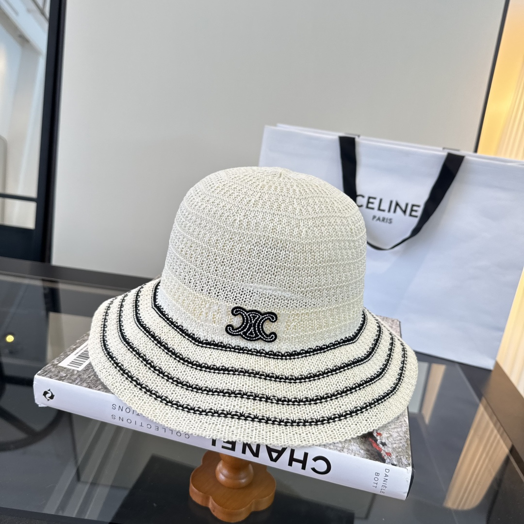 Celine Celine赛琳波浪边渔夫帽