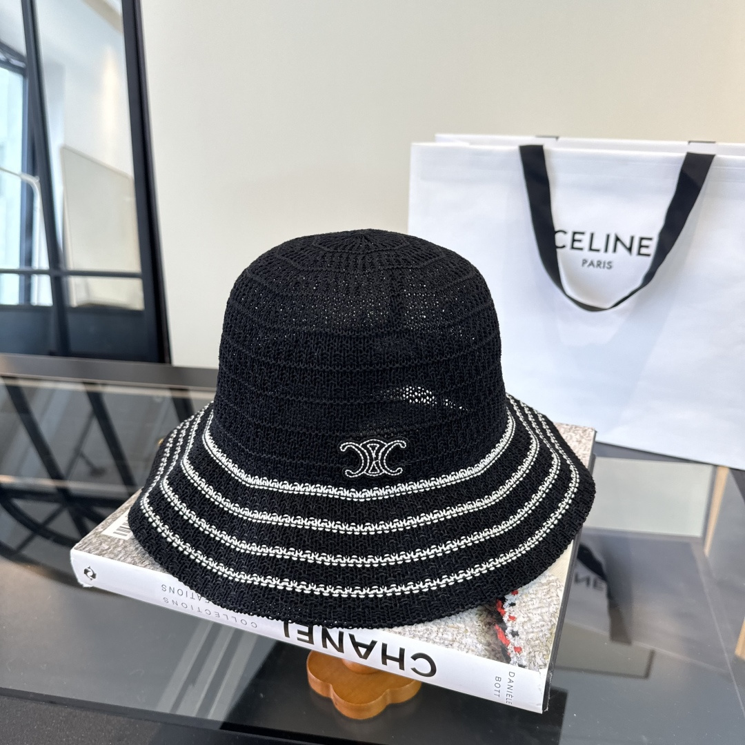 Celine Celine赛琳波浪边渔夫帽