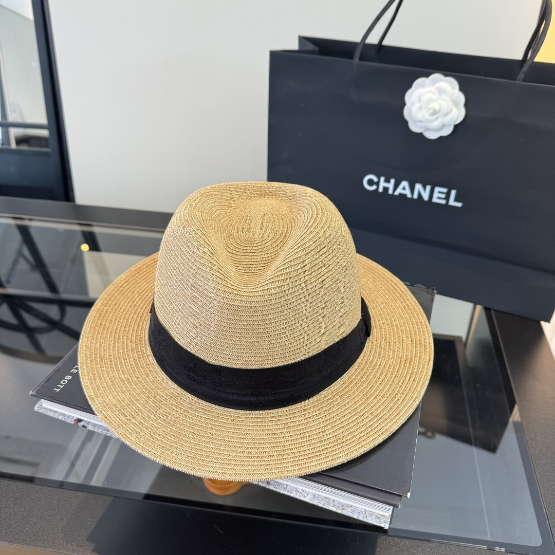Chanel Chanel香奈儿草帽，细草制作，头围57cm