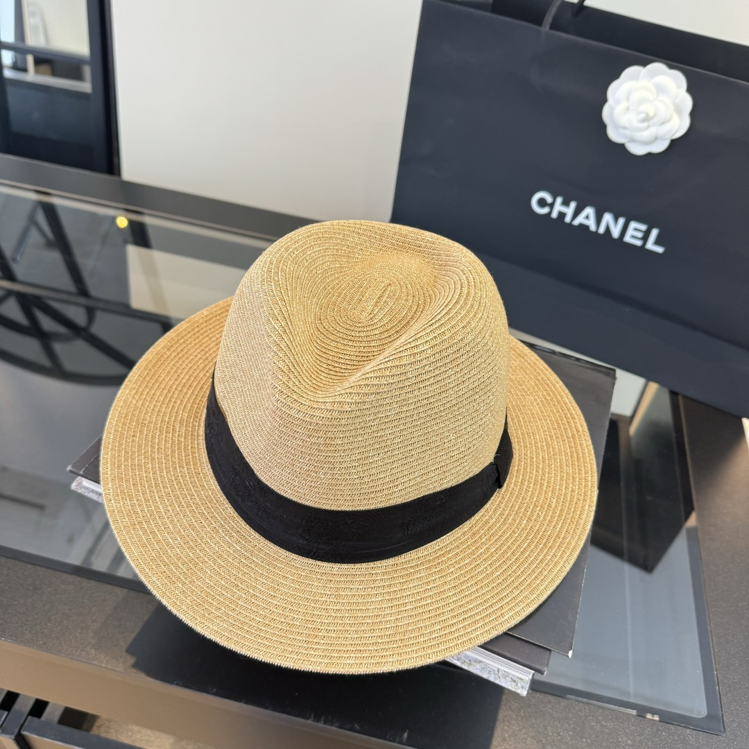 Chanel Chanel香奈儿草帽，细草制作，头围57cm