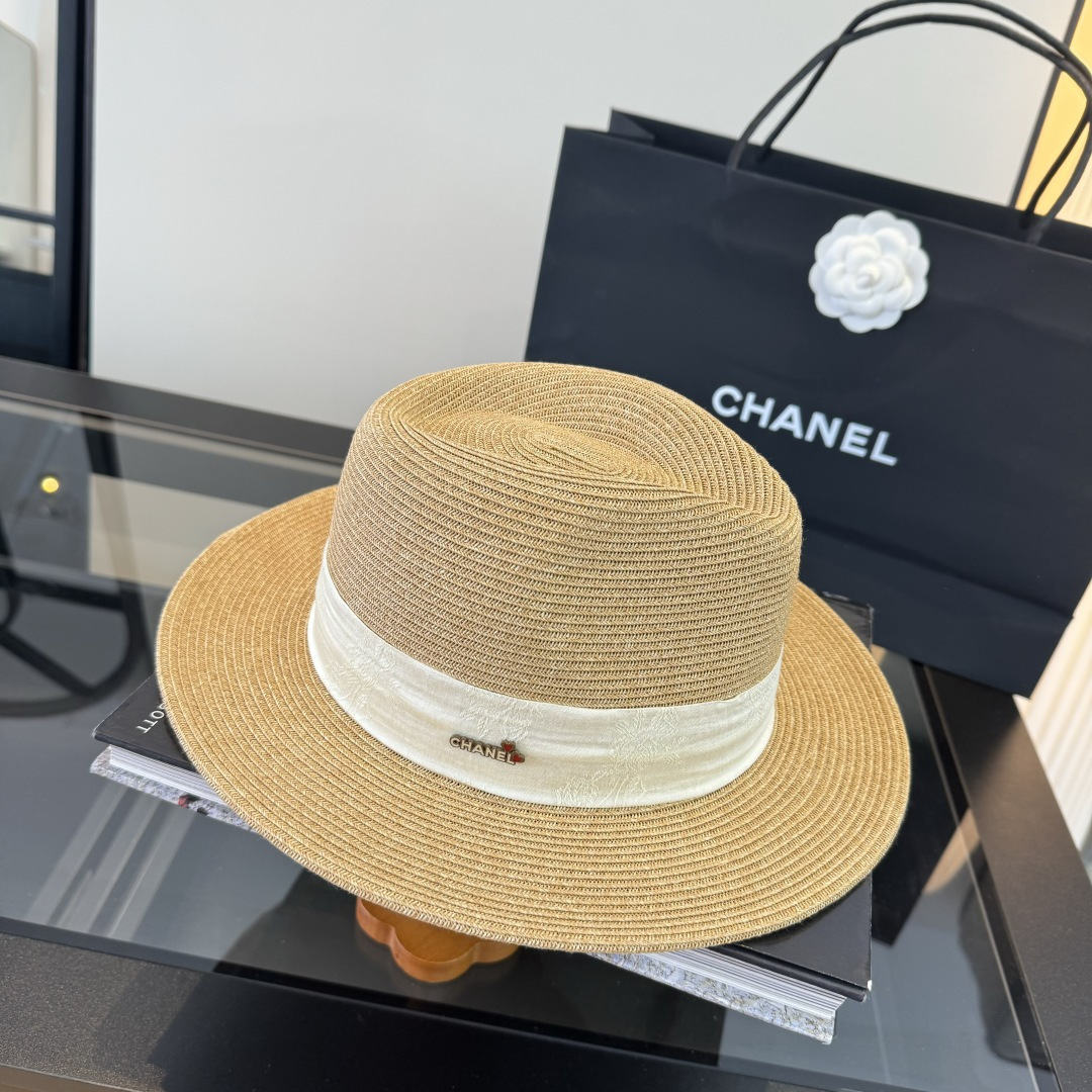 Chanel Chanel香奈儿草帽，细草制作，头围57cm