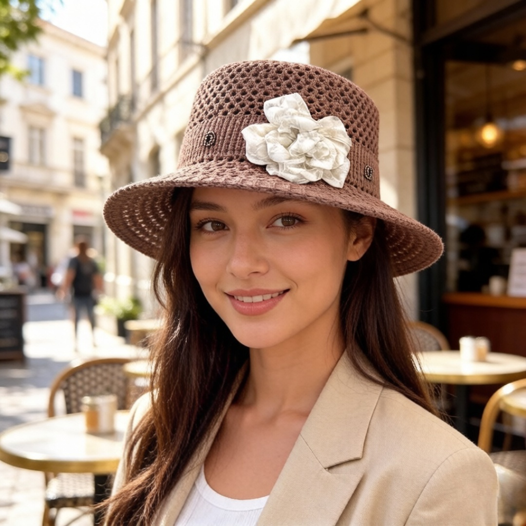 Chanel Chanel香奈儿针织礼帽，头围57cm