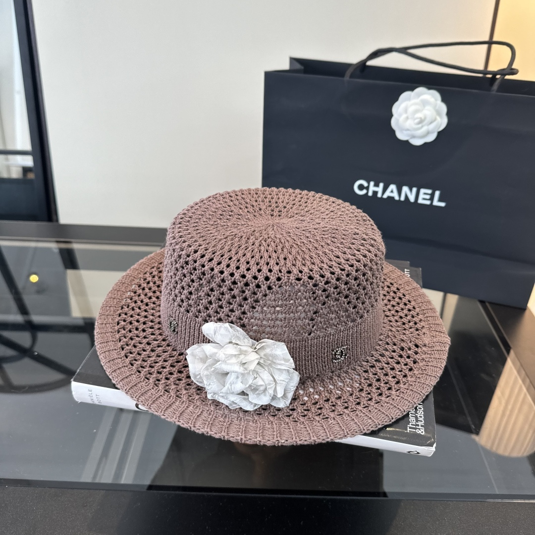 Chanel Chanel香奈儿针织礼帽，头围57cm
