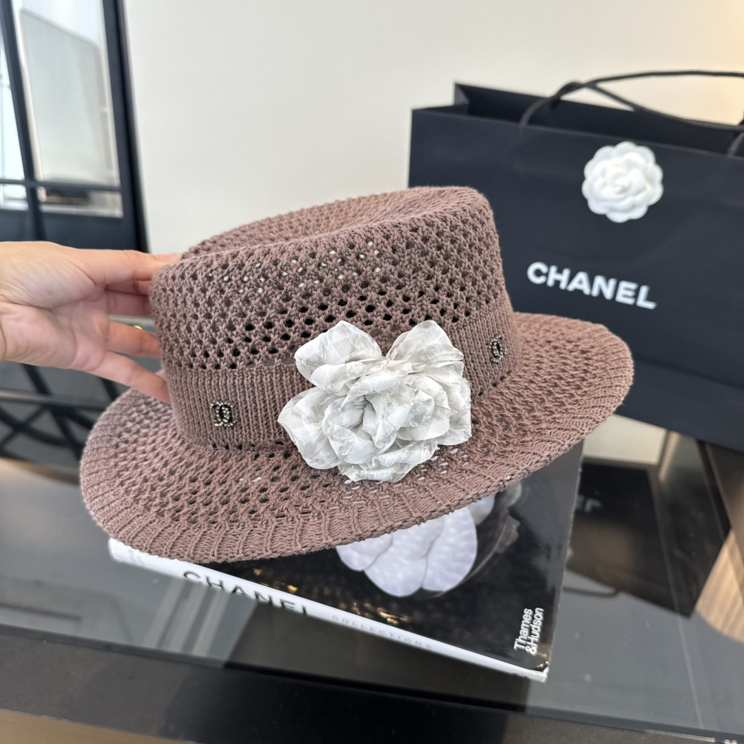 Chanel Chanel香奈儿针织礼帽，头围57cm