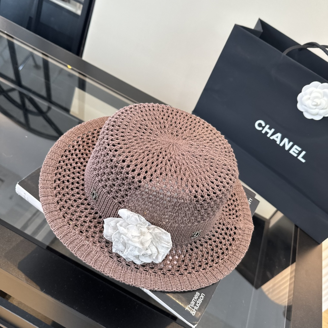 Chanel Chanel香奈儿针织礼帽，头围57cm