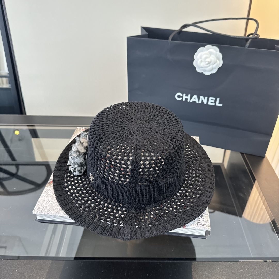Chanel Chanel香奈儿针织礼帽，头围57cm