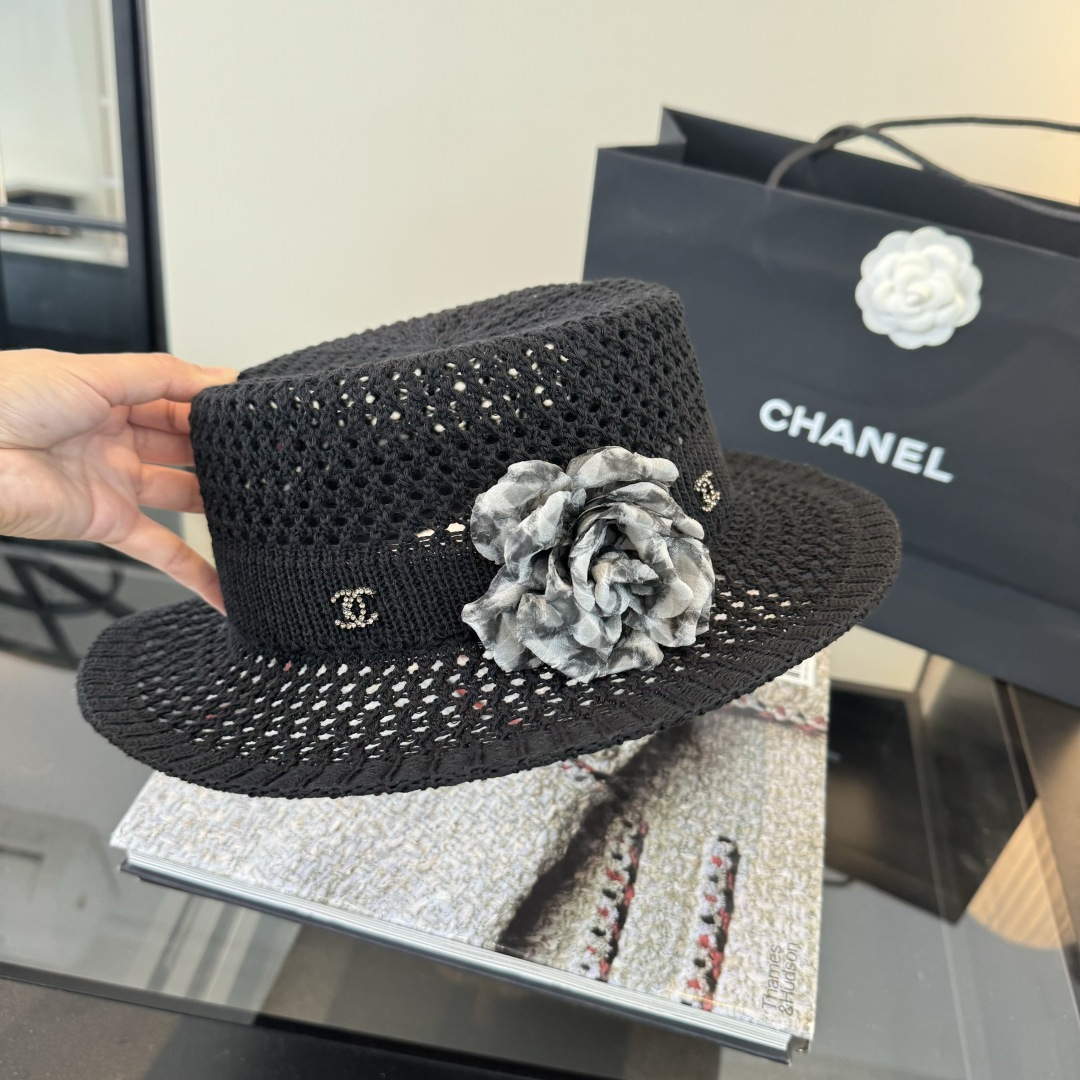 Chanel Chanel香奈儿针织礼帽，头围57cm