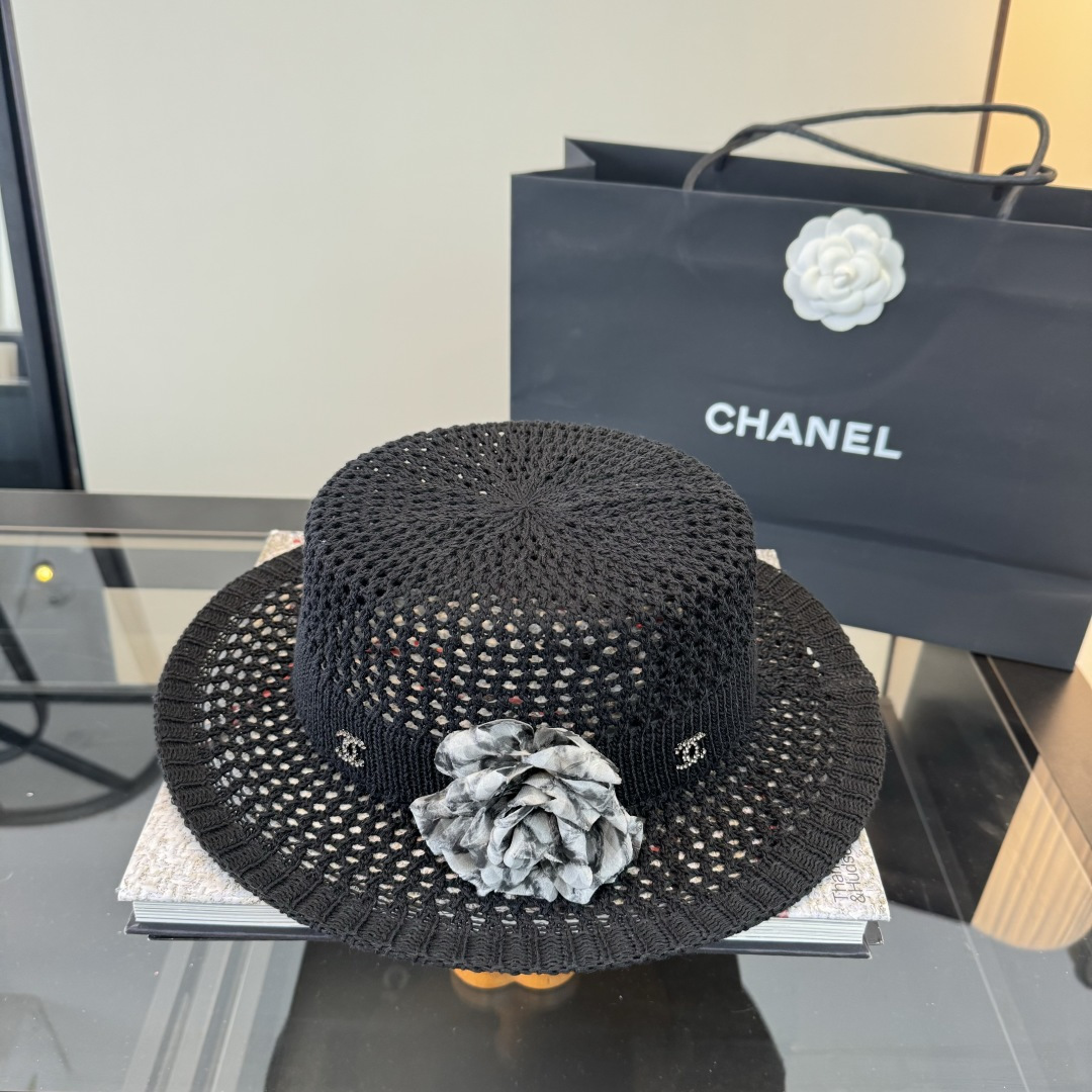 Chanel Chanel香奈儿针织礼帽，头围57cm
