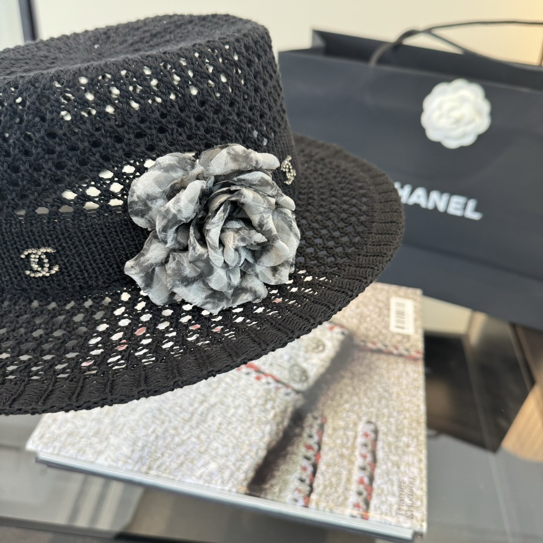 Chanel Chanel香奈儿针织礼帽，头围57cm
