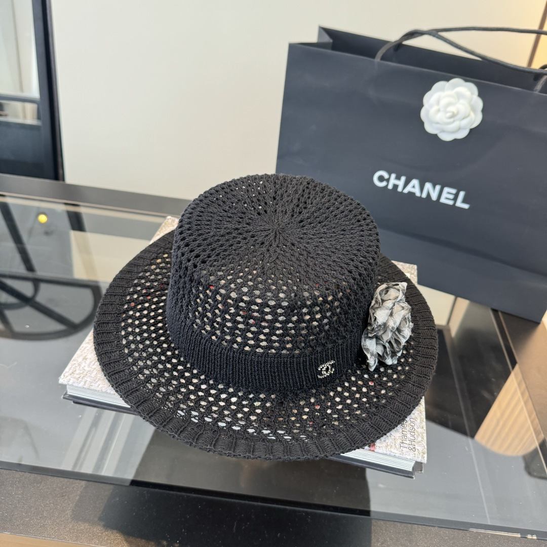 Chanel Chanel香奈儿针织礼帽，头围57cm