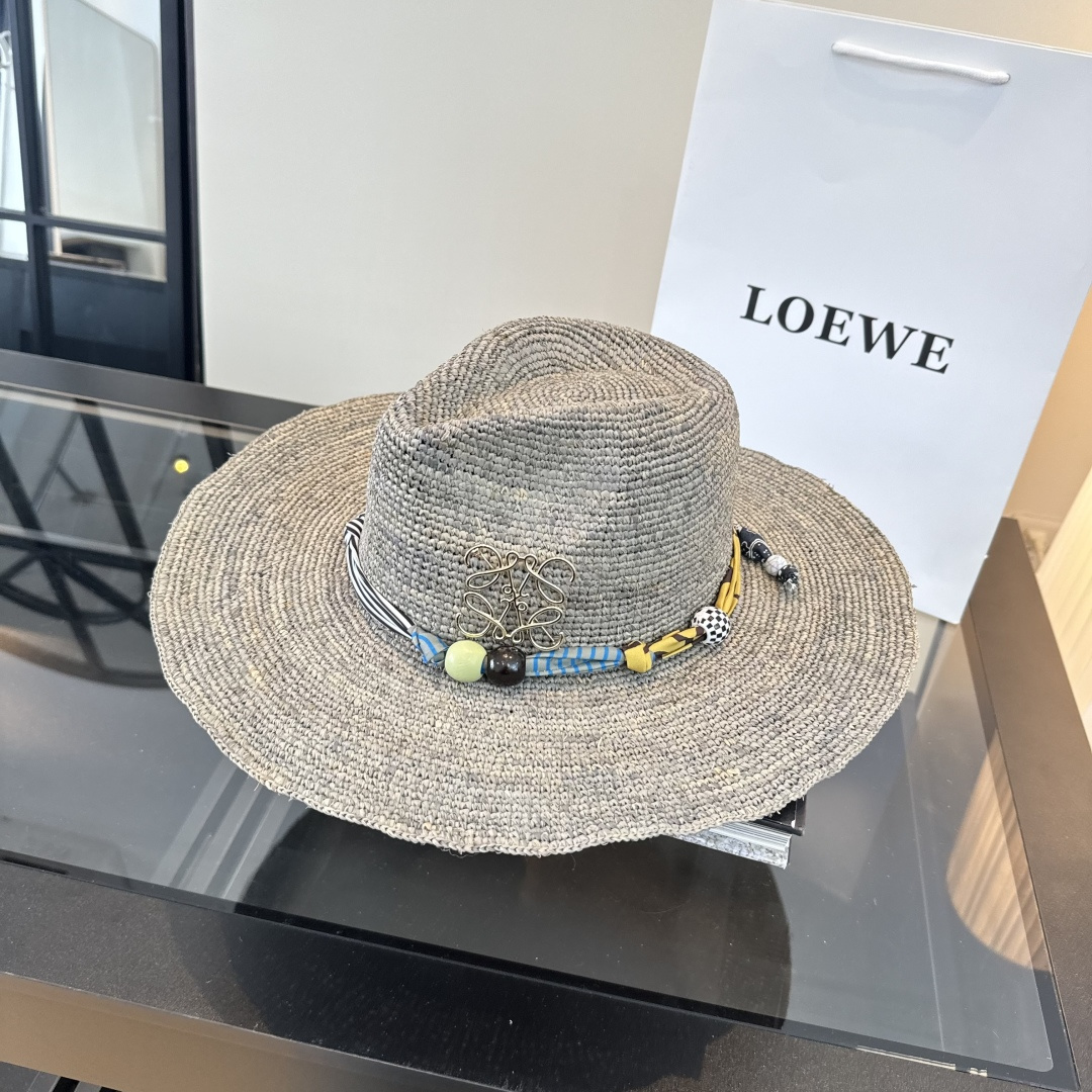 Loewe ＬＯＥＷＥ罗意威新款拉菲草礼帽，头围57cm