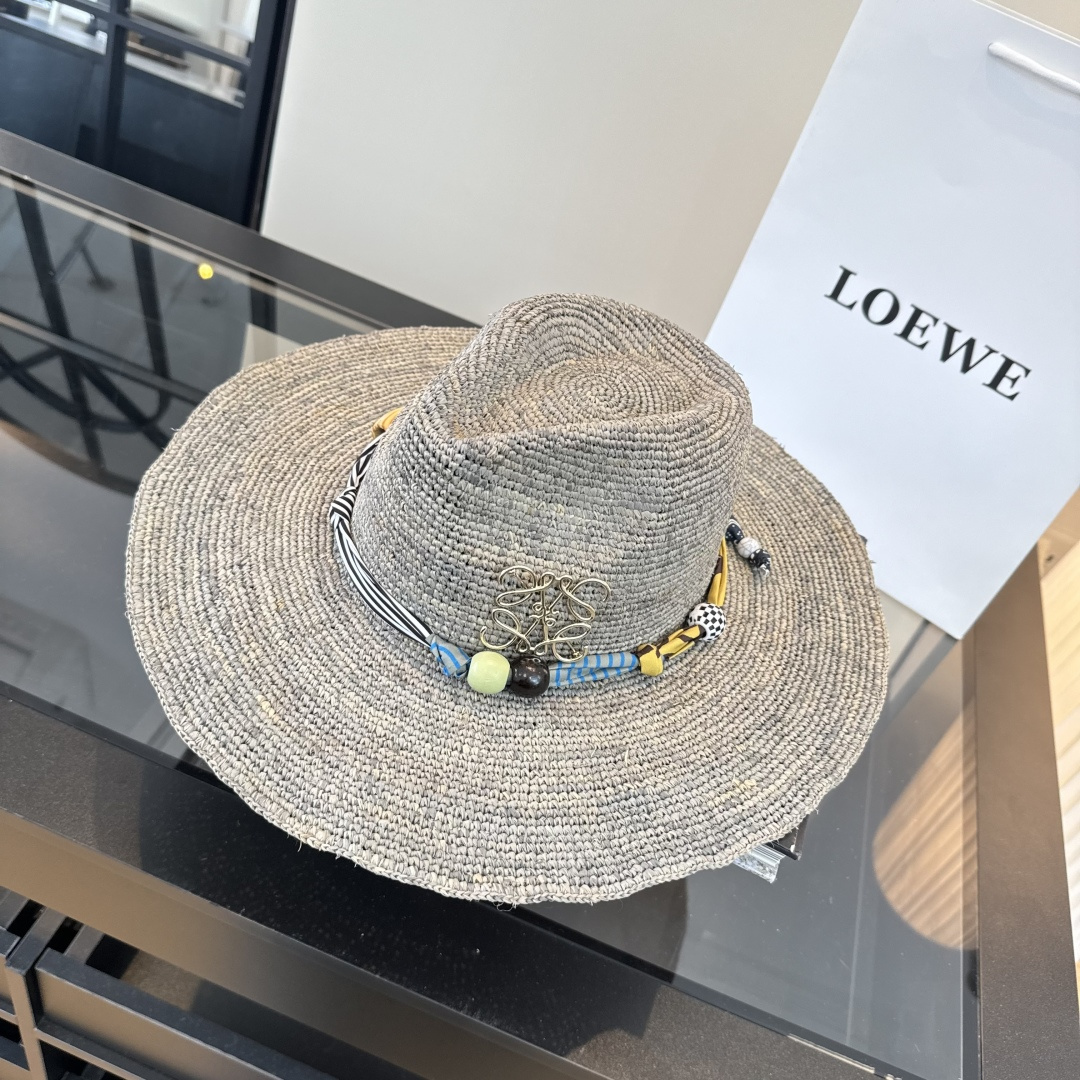 Loewe ＬＯＥＷＥ罗意威新款拉菲草礼帽，头围57cm