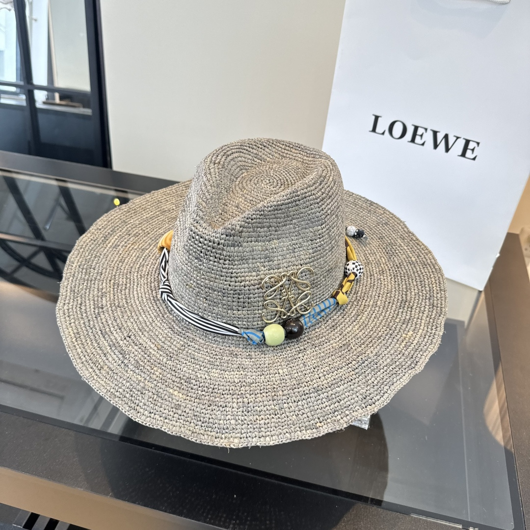 Loewe ＬＯＥＷＥ罗意威新款拉菲草礼帽，头围57cm