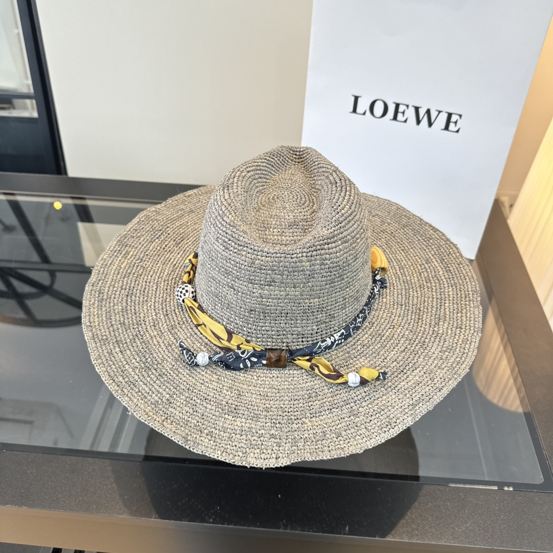 Loewe ＬＯＥＷＥ罗意威新款拉菲草礼帽，头围57cm