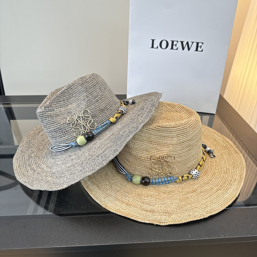 Loewe ＬＯＥＷＥ罗意威新款拉菲草礼帽，头围57cm