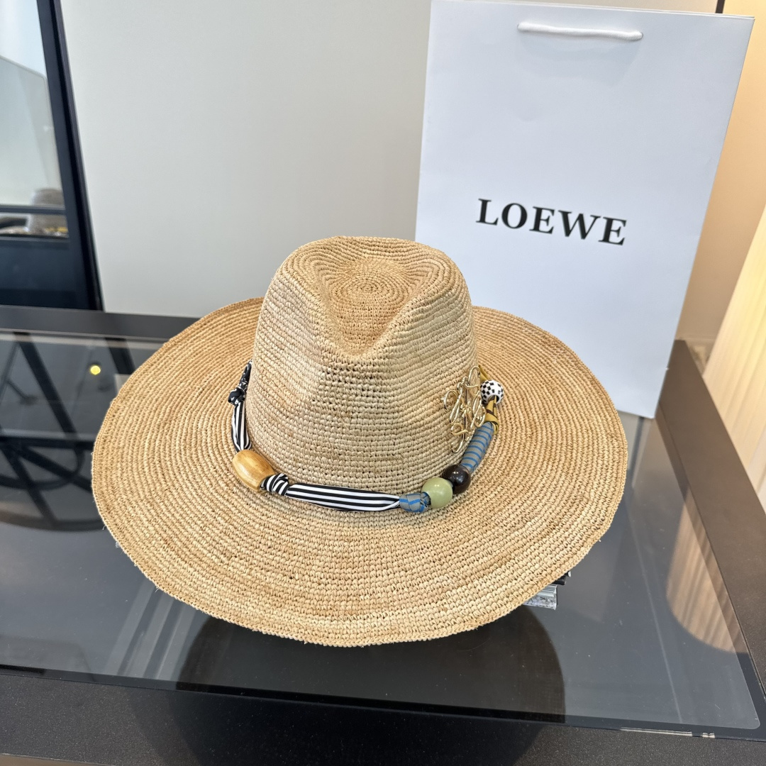 Loewe ＬＯＥＷＥ罗意威新款拉菲草礼帽，头围57cm