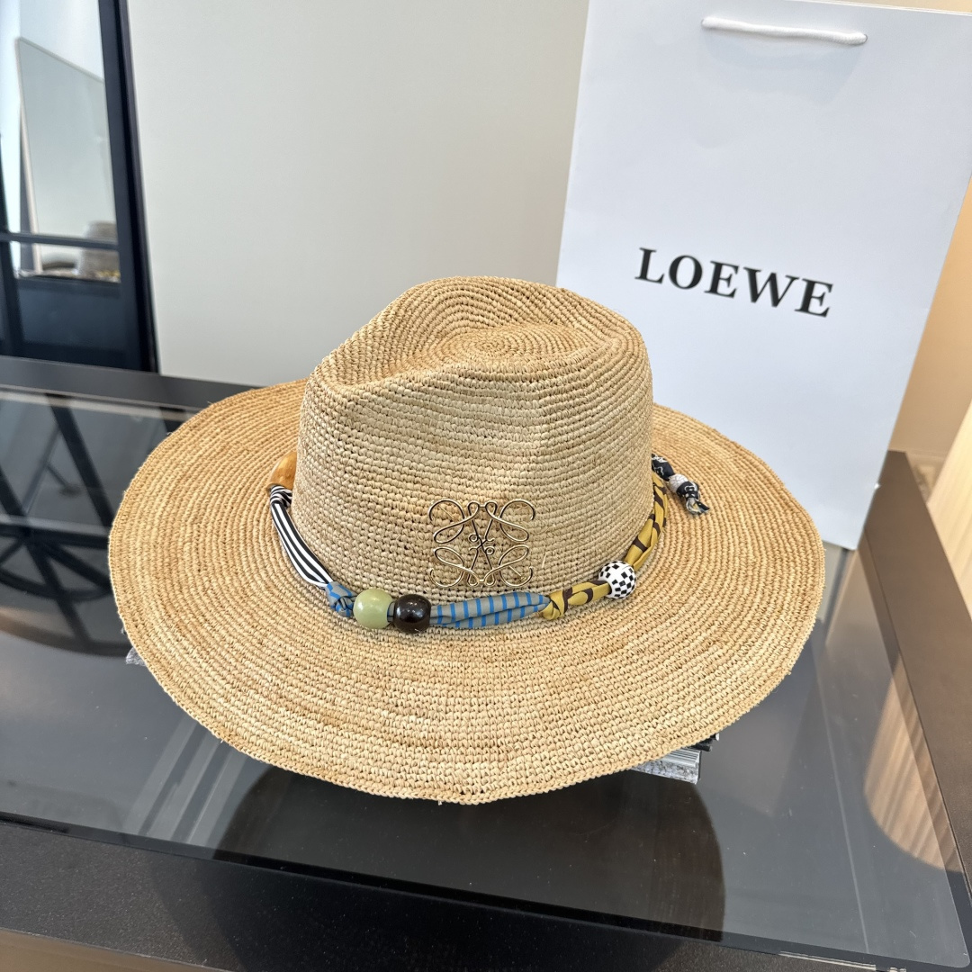 Loewe ＬＯＥＷＥ罗意威新款拉菲草礼帽，头围57cm