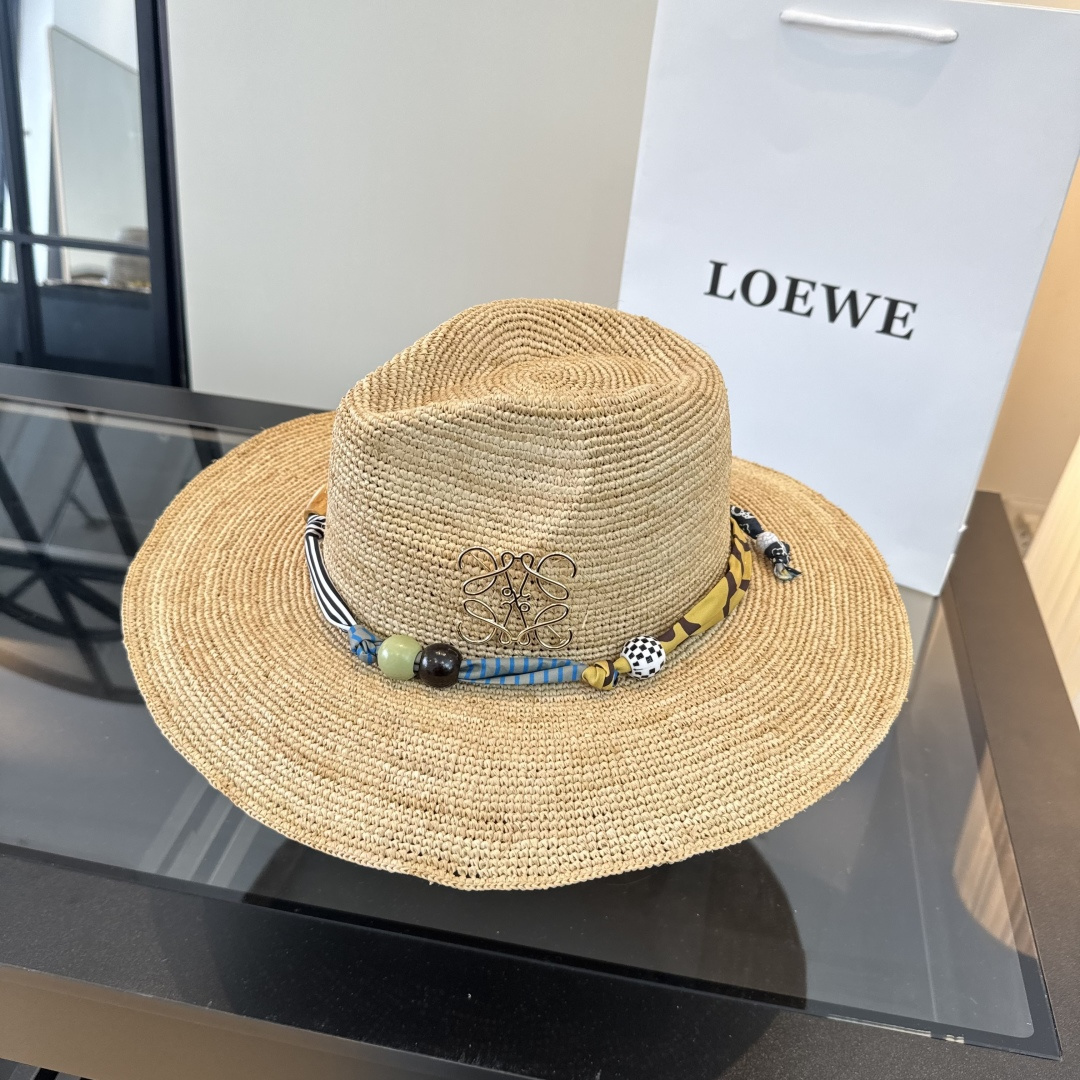Loewe ＬＯＥＷＥ罗意威新款拉菲草礼帽，头围57cm
