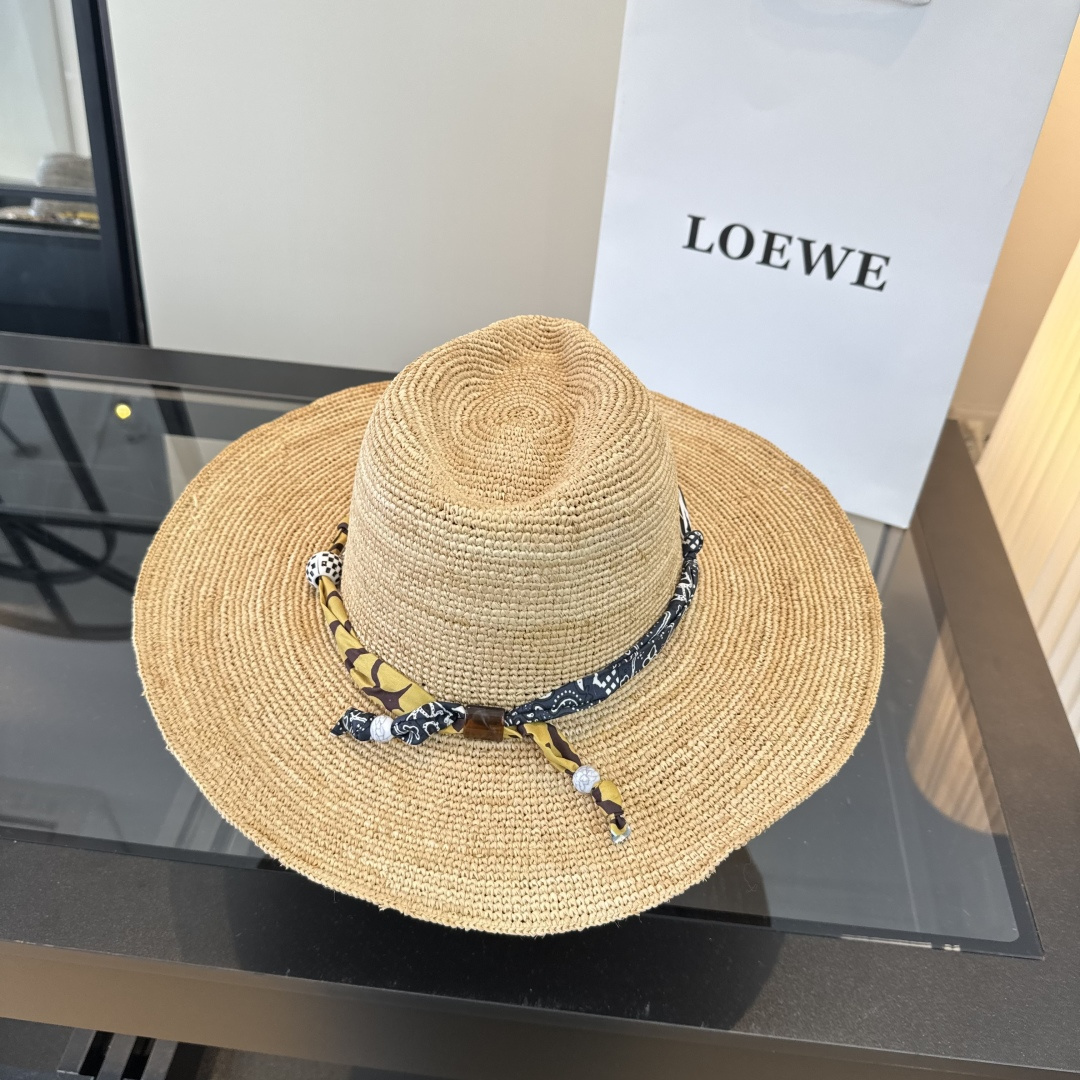 Loewe ＬＯＥＷＥ罗意威新款拉菲草礼帽，头围57cm