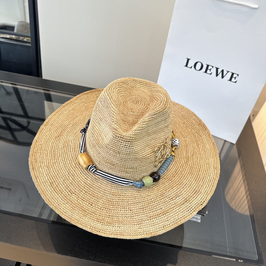 Loewe ＬＯＥＷＥ罗意威新款拉菲草礼帽，头围57cm