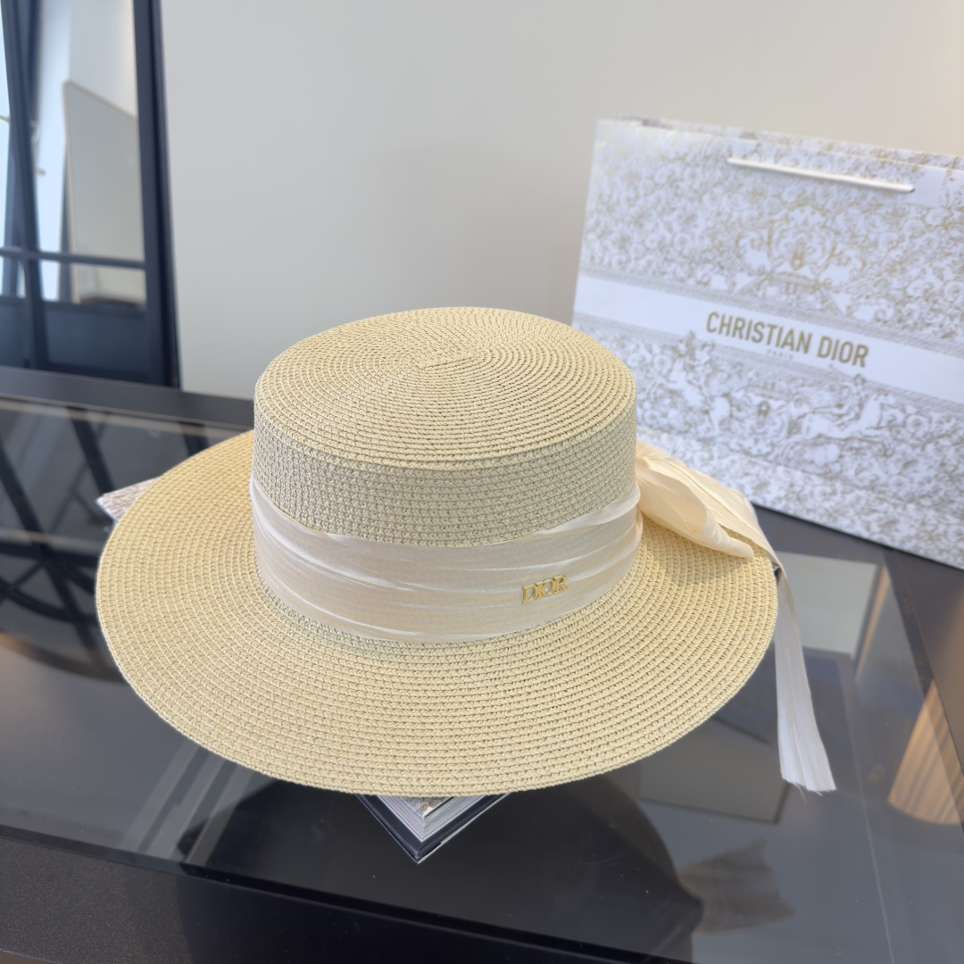 Dior Dior迪奥平顶礼帽，头围57cm