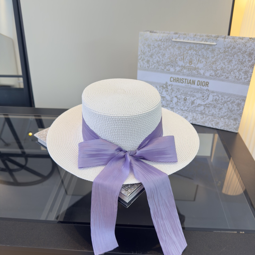 Dior Dior迪奥平顶礼帽，头围57cm