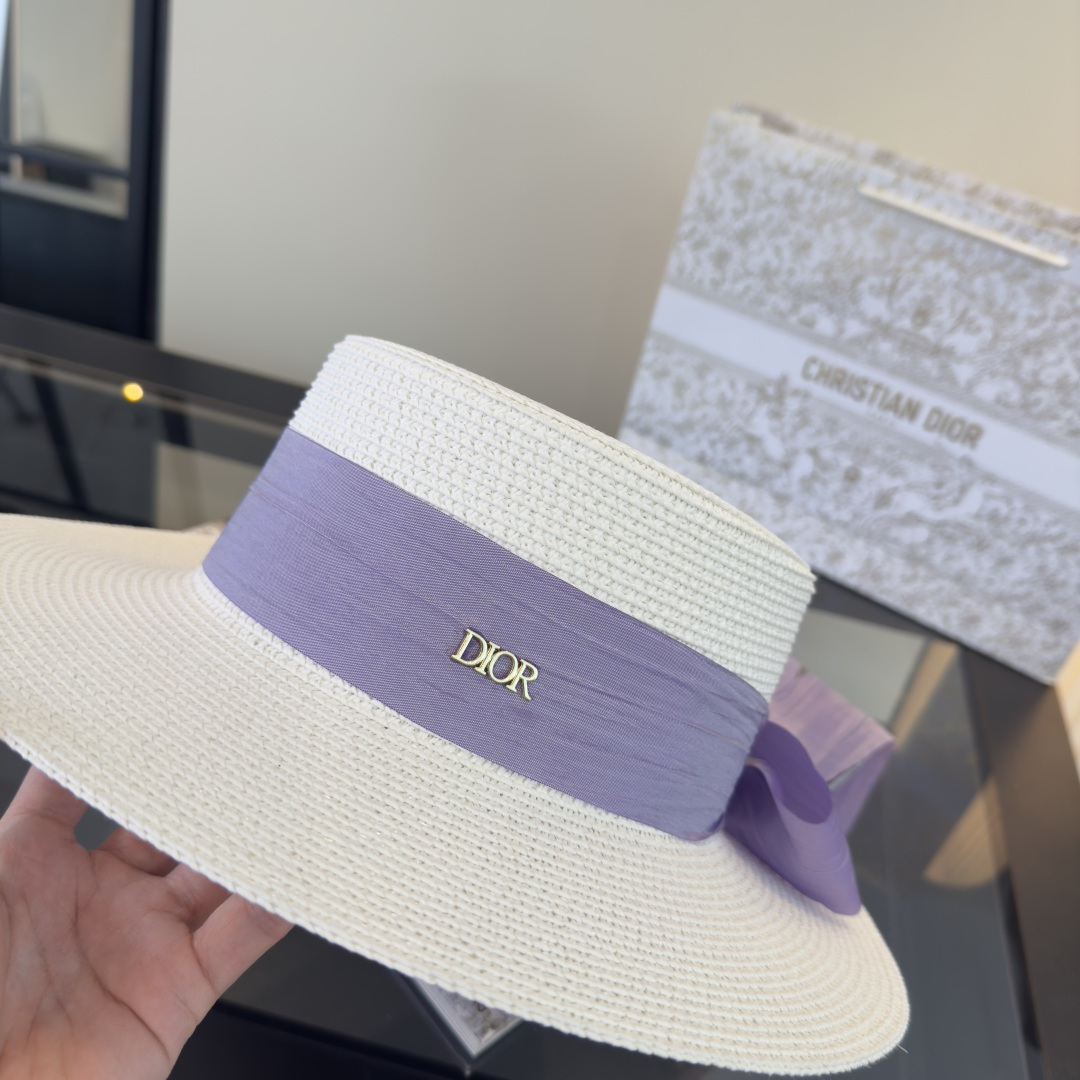 Dior Dior迪奥平顶礼帽，头围57cm