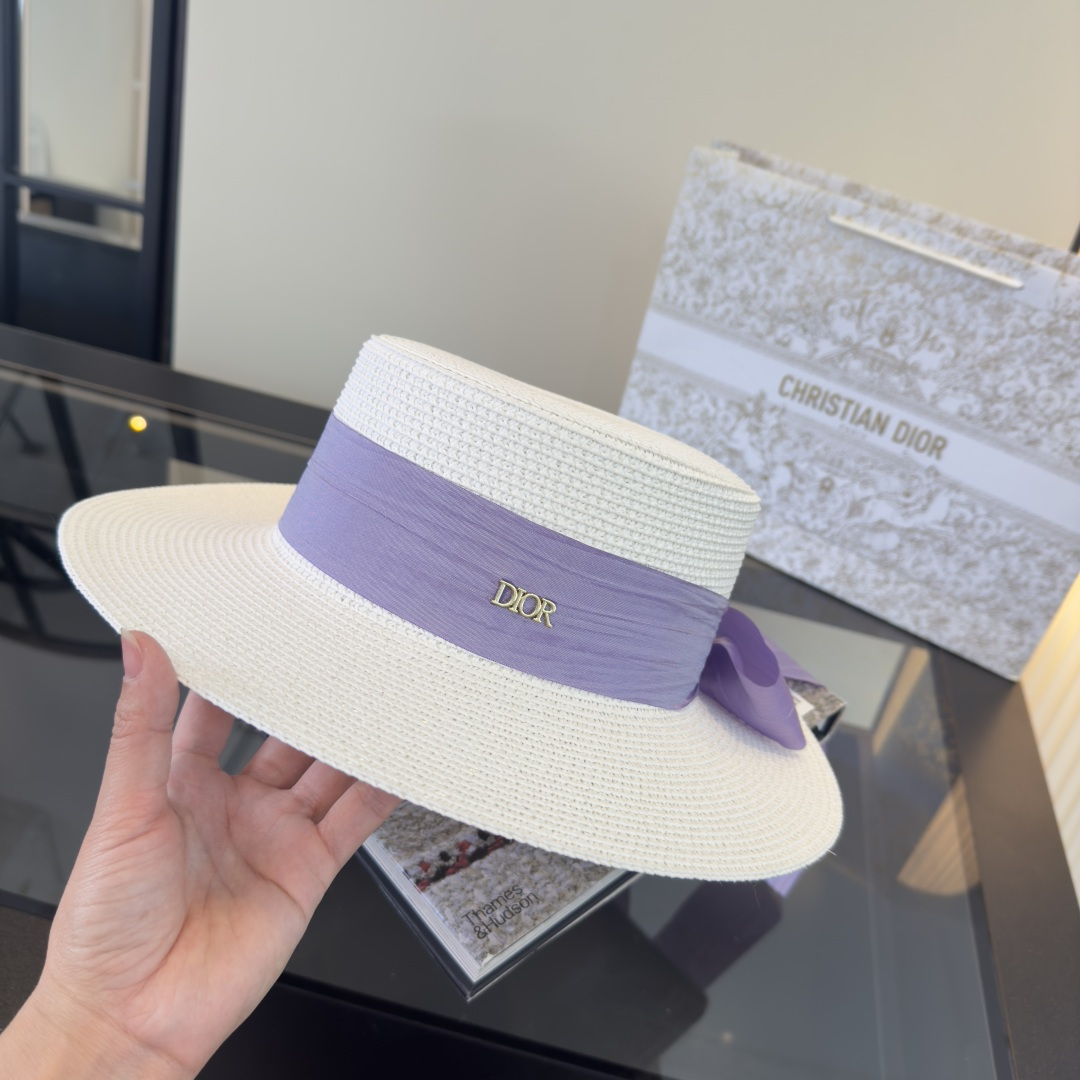 Dior Dior迪奥平顶礼帽，头围57cm