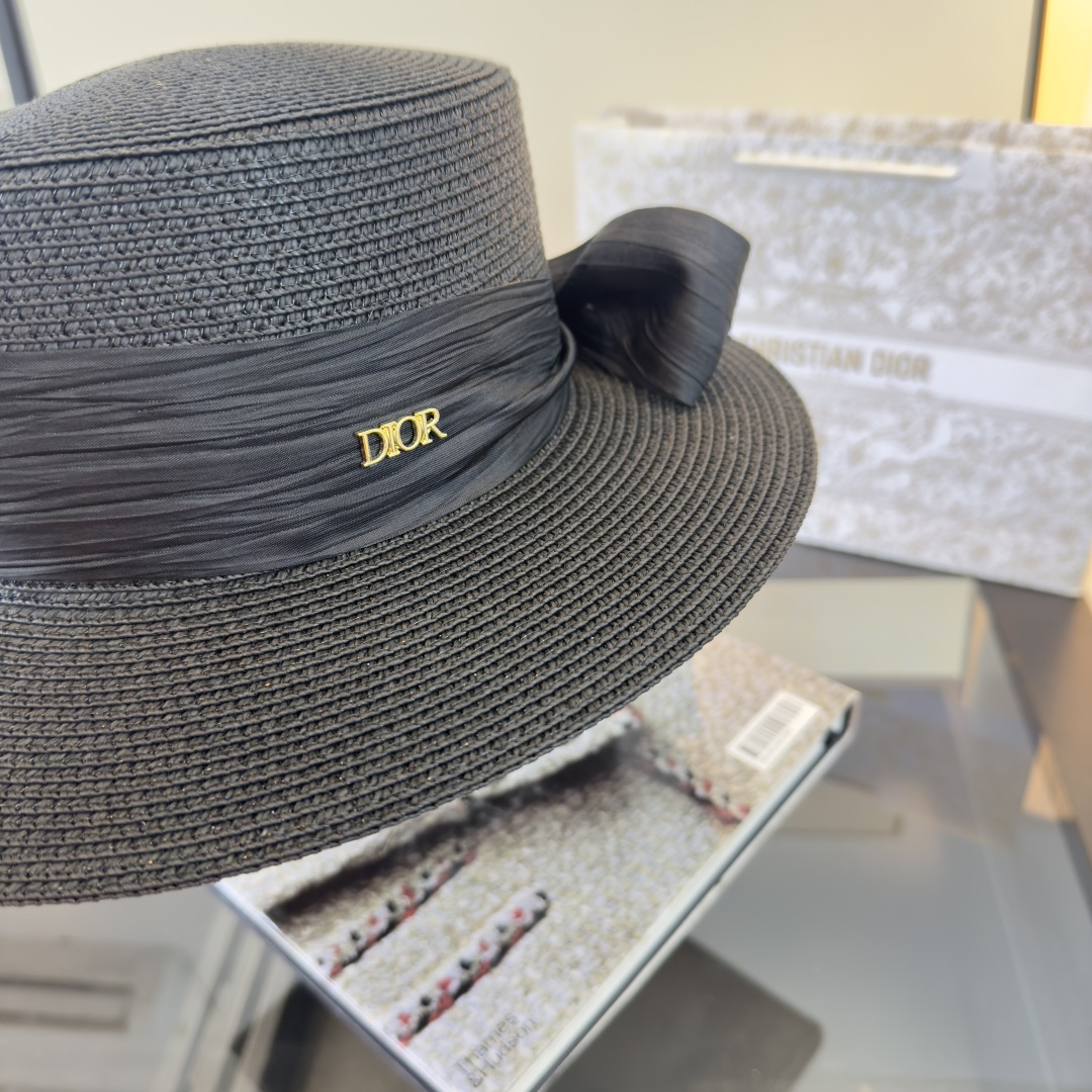 Dior Dior迪奥平顶礼帽，头围57cm