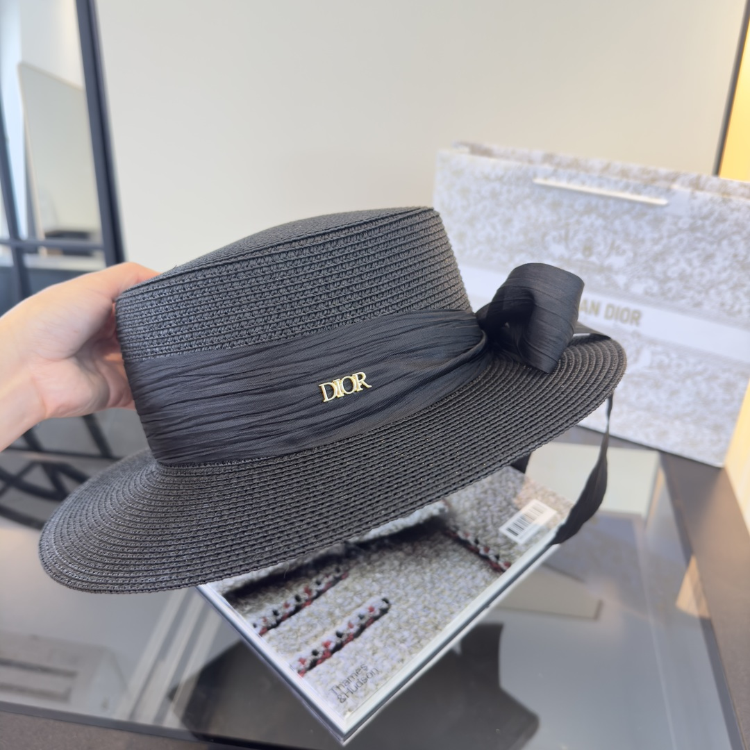 Dior Dior迪奥平顶礼帽，头围57cm