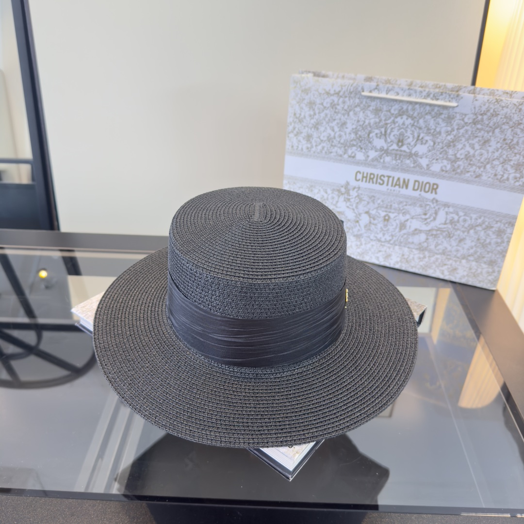 Dior Dior迪奥平顶礼帽，头围57cm