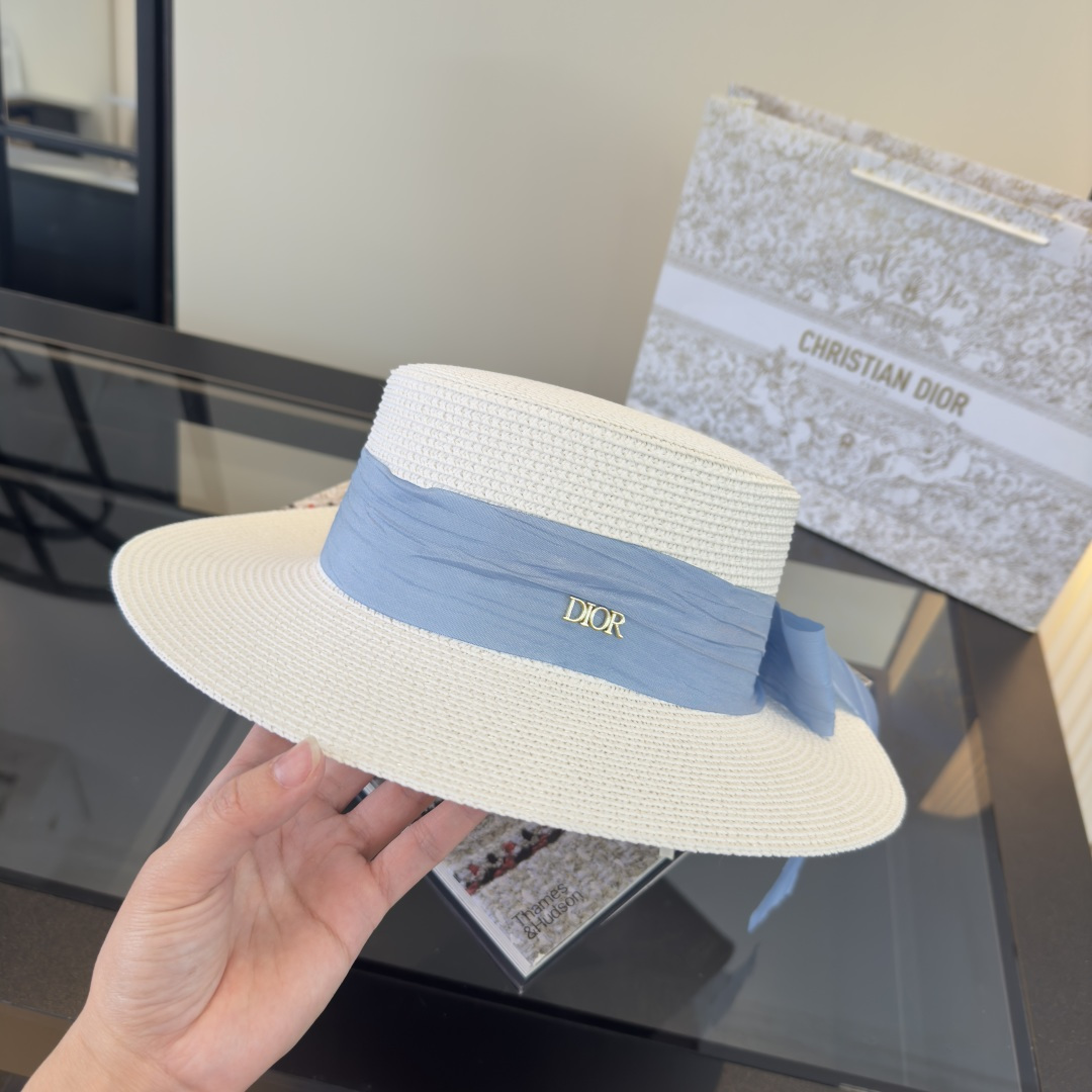Dior Dior迪奥平顶礼帽，头围57cm