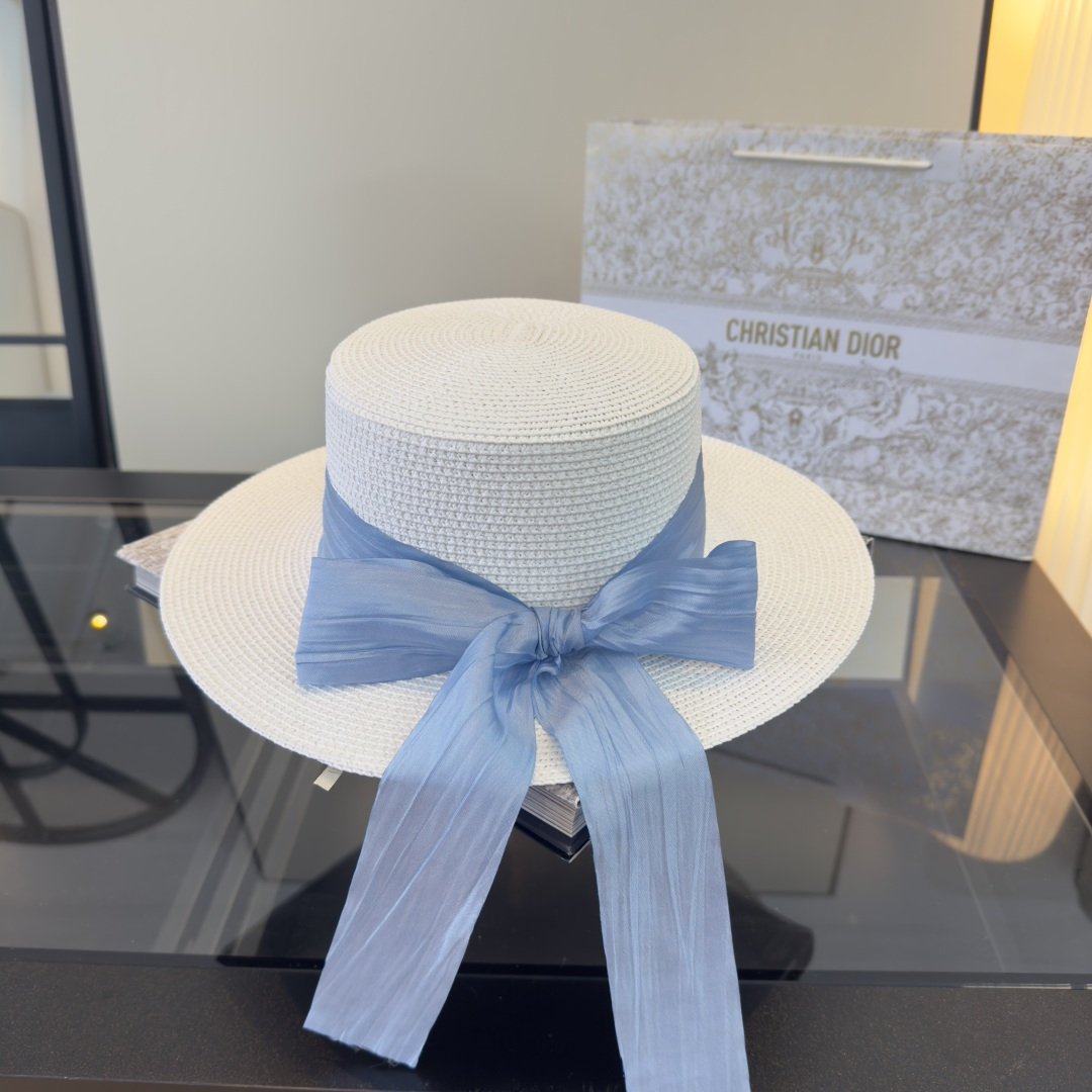 Dior Dior迪奥平顶礼帽，头围57cm