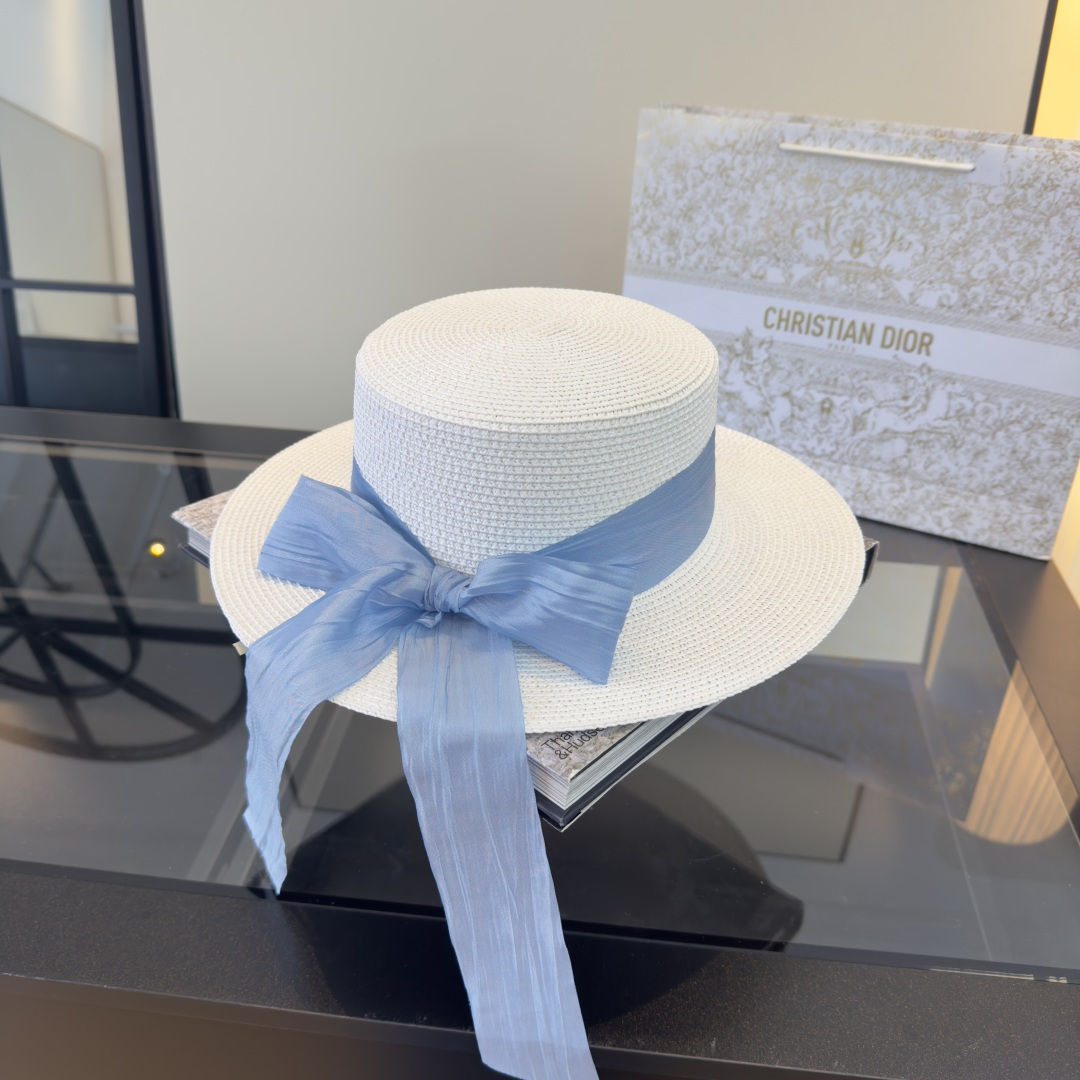 Dior Dior迪奥平顶礼帽，头围57cm