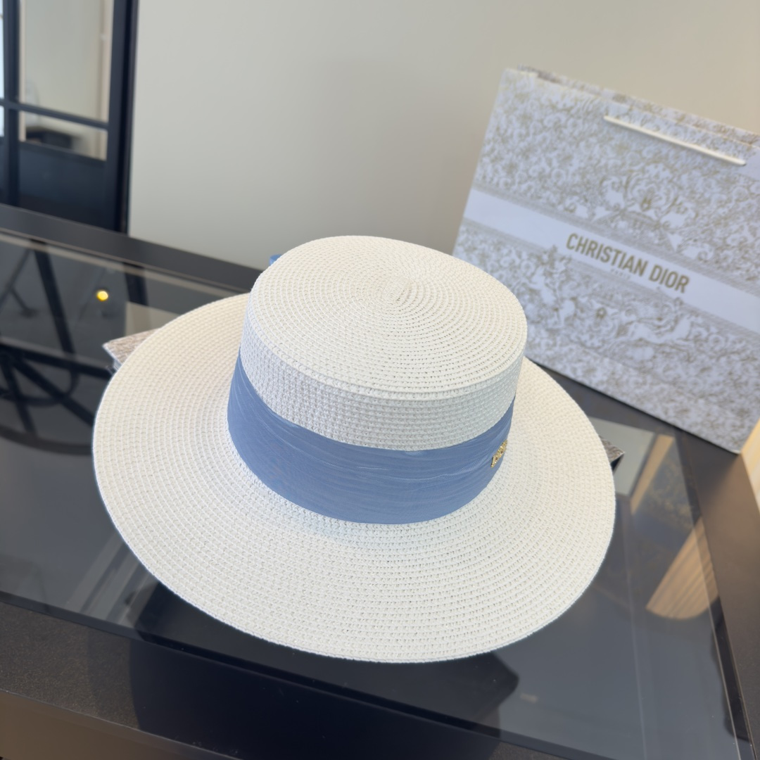 Dior Dior迪奥平顶礼帽，头围57cm