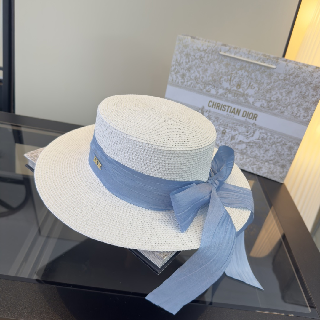 Dior Dior迪奥平顶礼帽，头围57cm