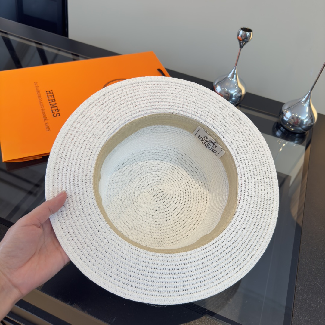 Hermès 爱马仕HERMES新款平顶礼帽，头围57cm