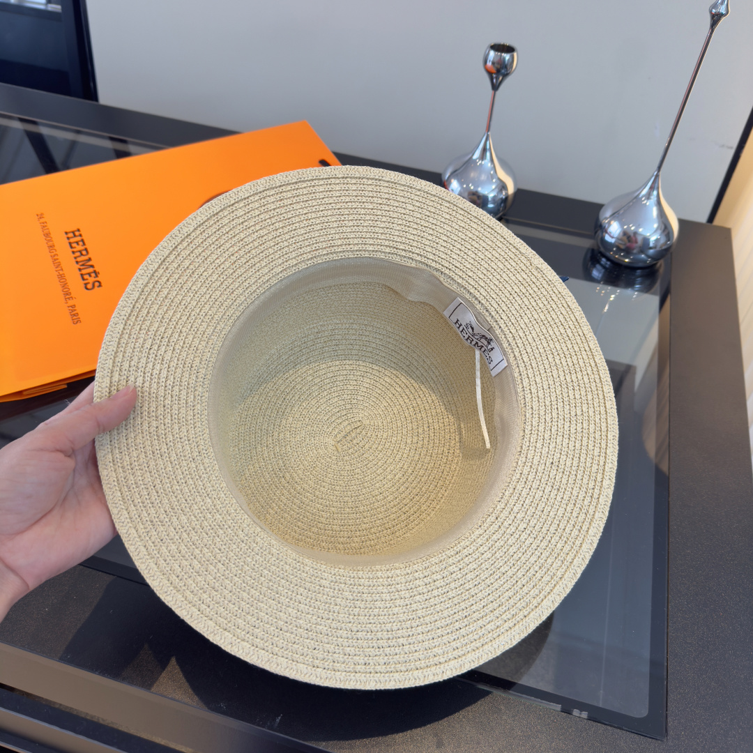 Hermès 爱马仕HERMES新款平顶礼帽，头围57cm