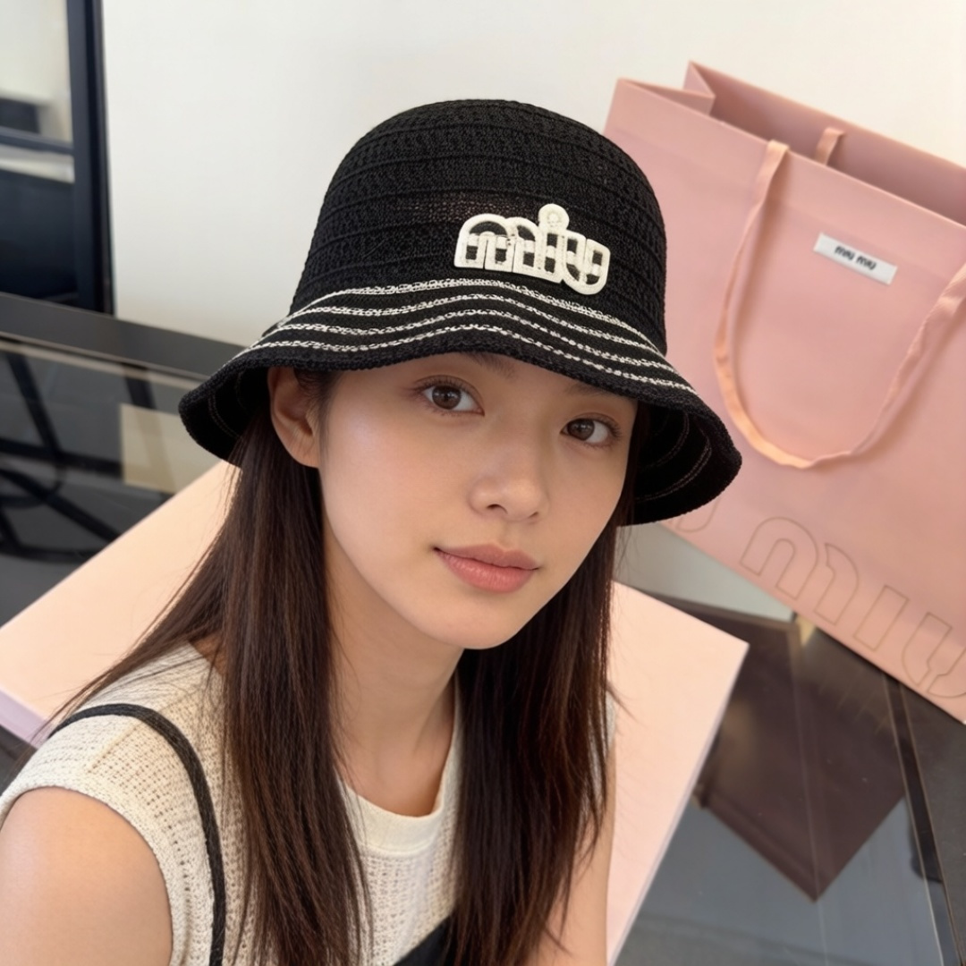 Miu Miu miumiu缪缪针织渔夫帽