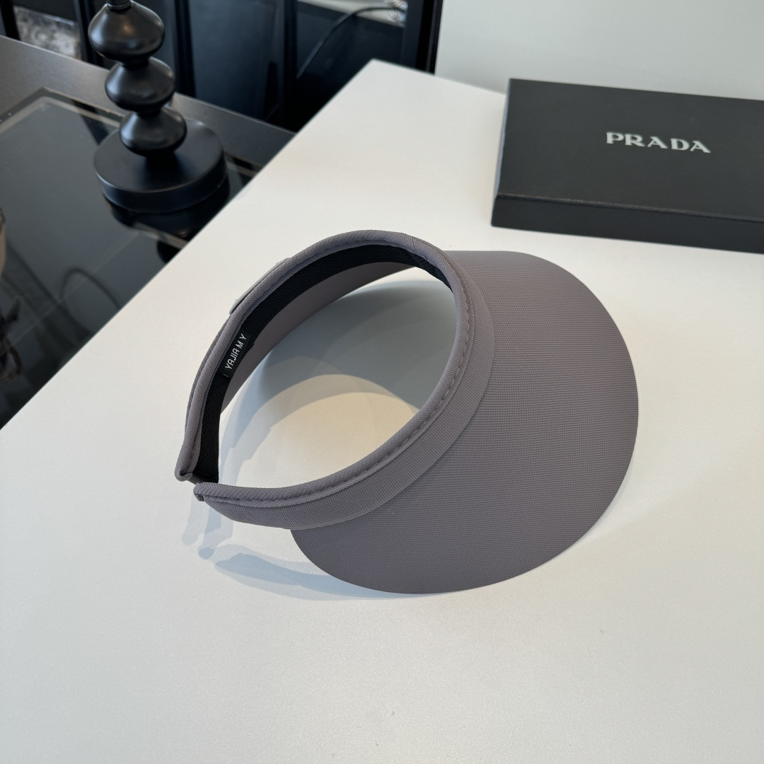 Prada 普拉达新款空顶遮阳帽 遮阳发箍
