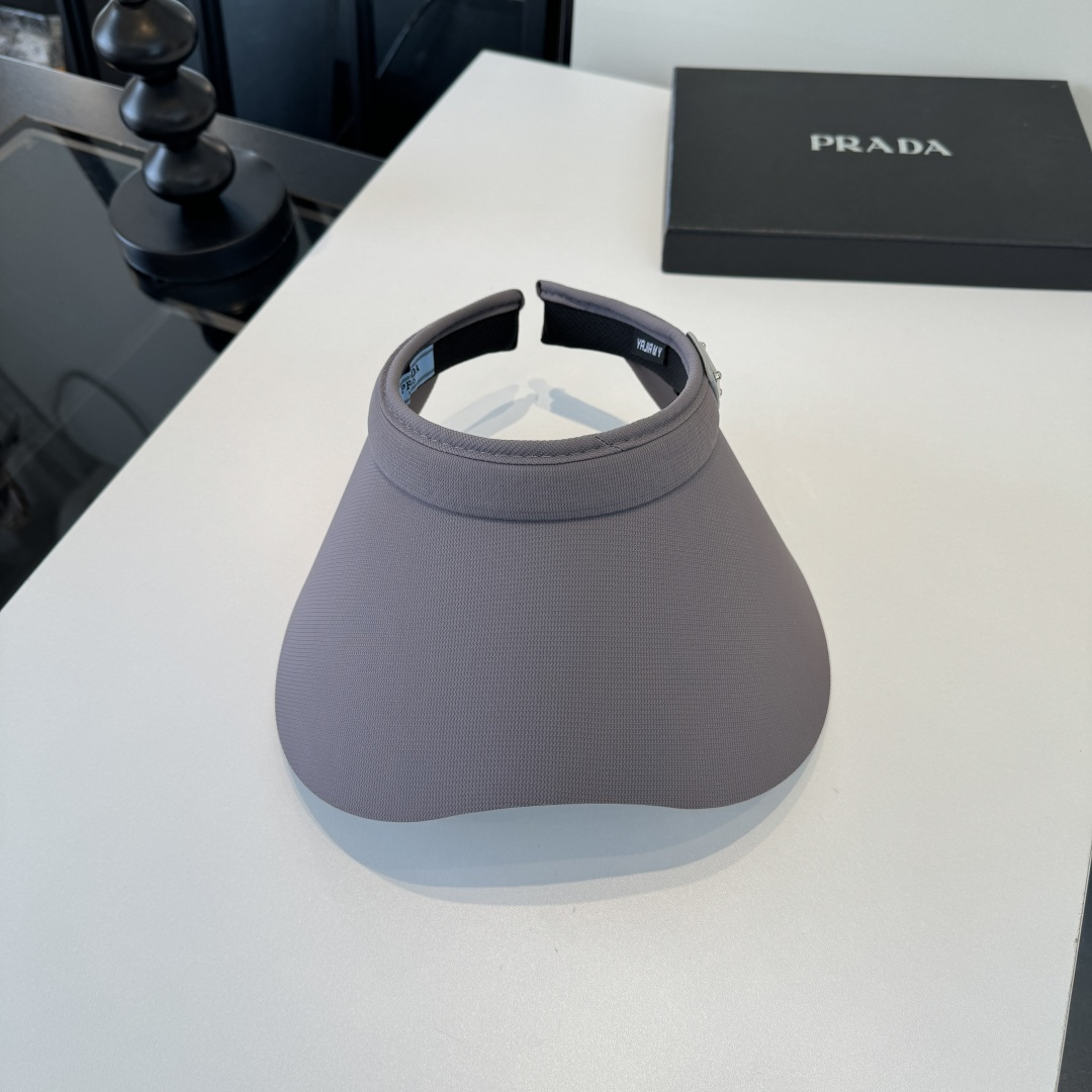 Prada 普拉达新款空顶遮阳帽 遮阳发箍