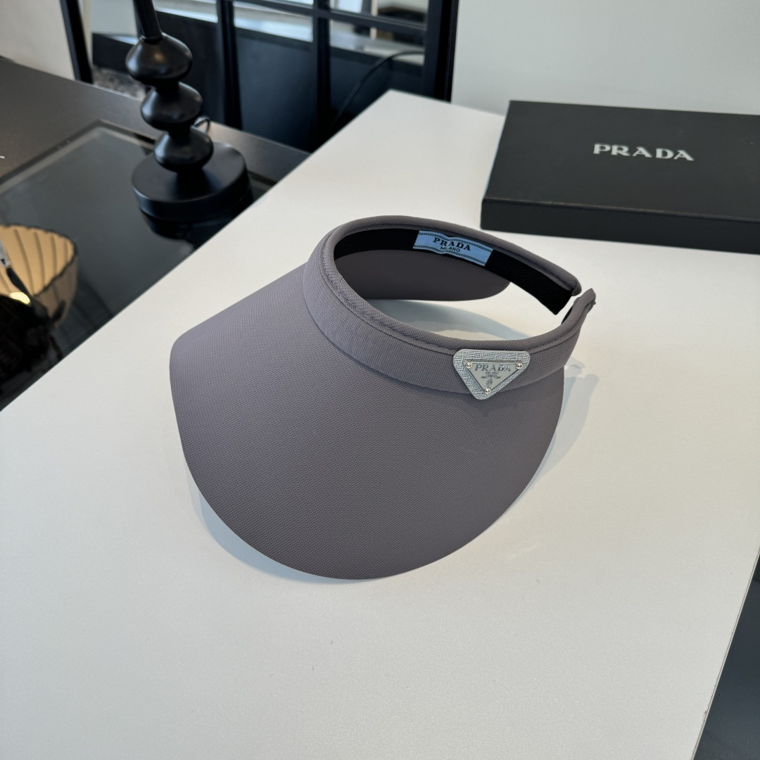 Prada 普拉达新款空顶遮阳帽 遮阳发箍