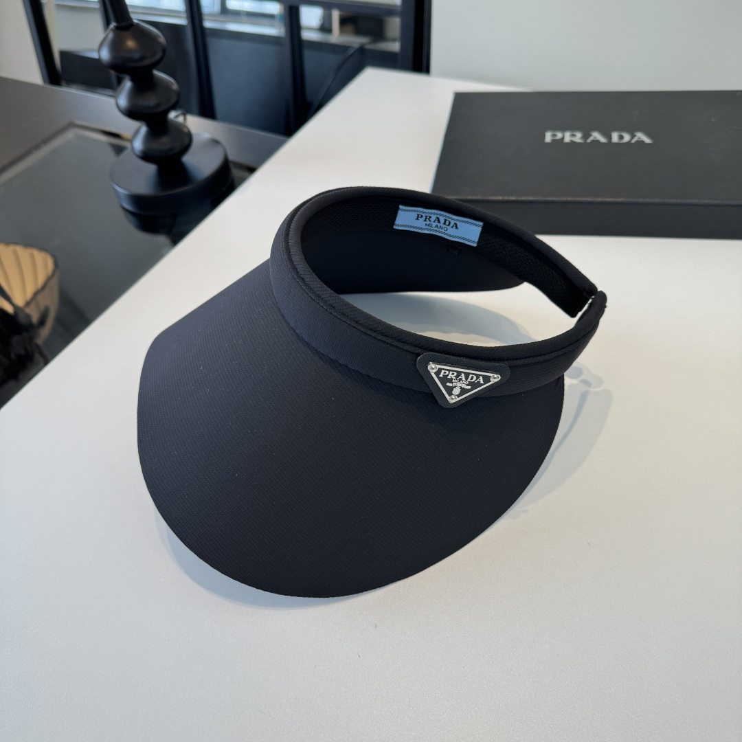 Prada 普拉达新款空顶遮阳帽 遮阳发箍