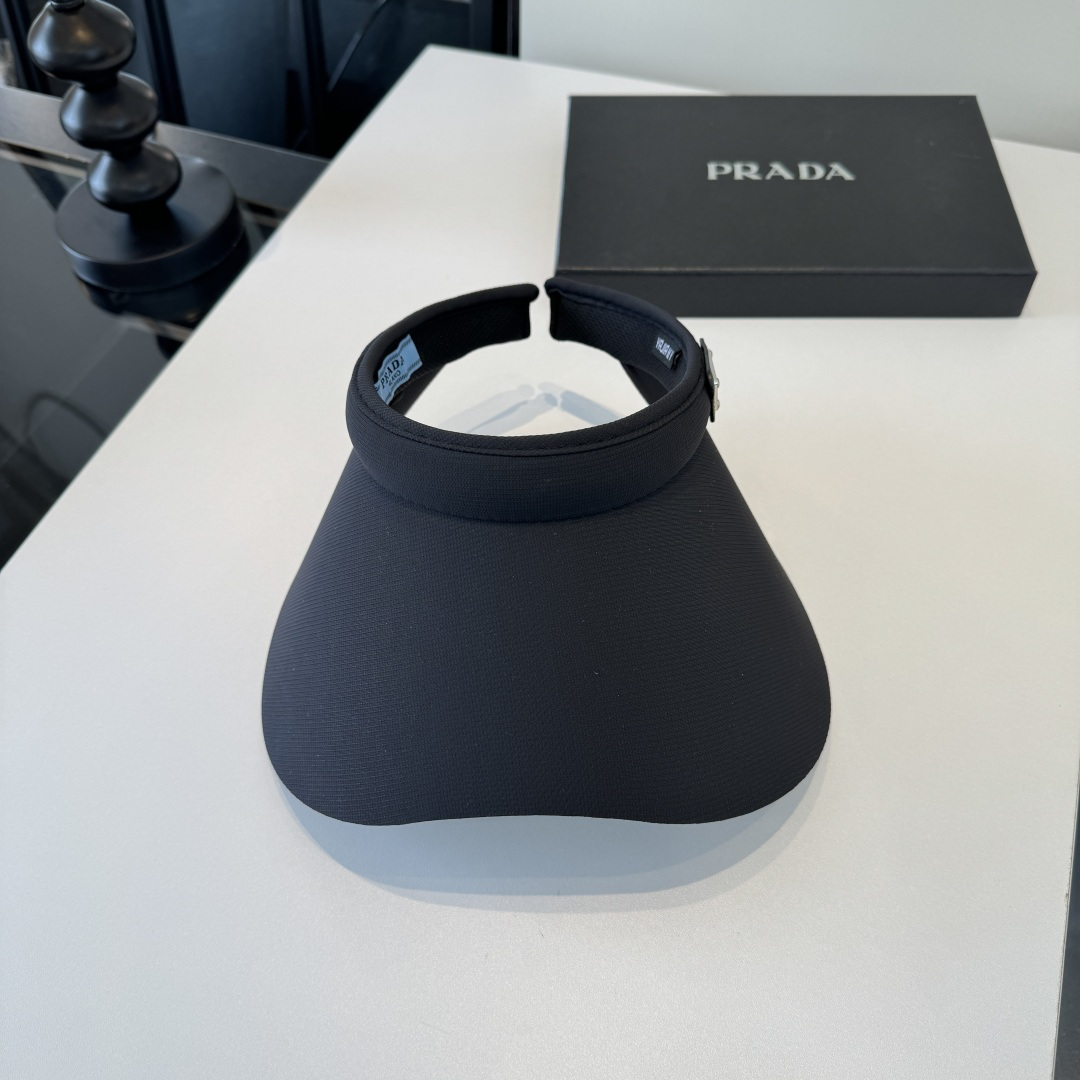 Prada 普拉达新款空顶遮阳帽 遮阳发箍