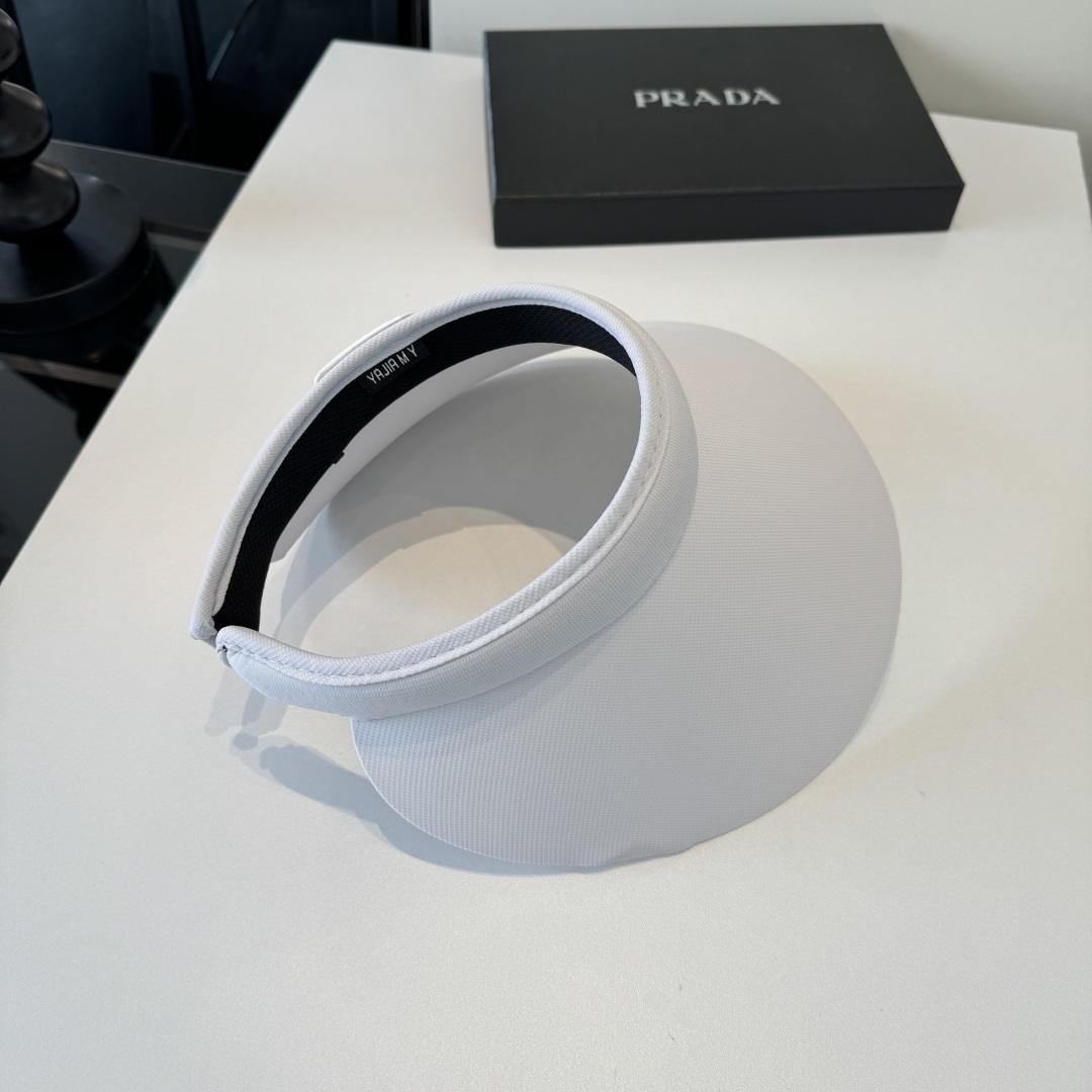 Prada 普拉达新款空顶遮阳帽 遮阳发箍