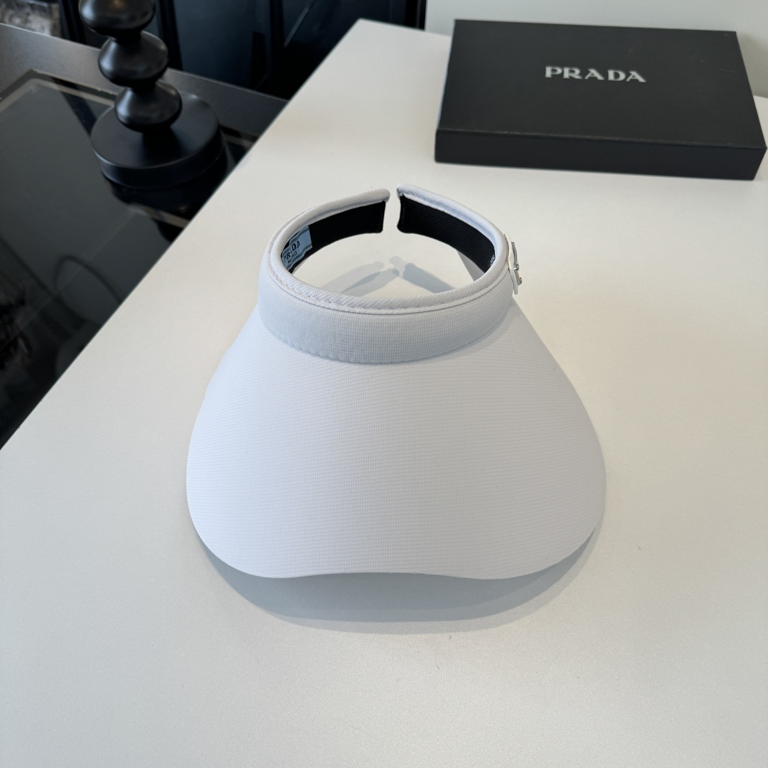 Prada 普拉达新款空顶遮阳帽 遮阳发箍