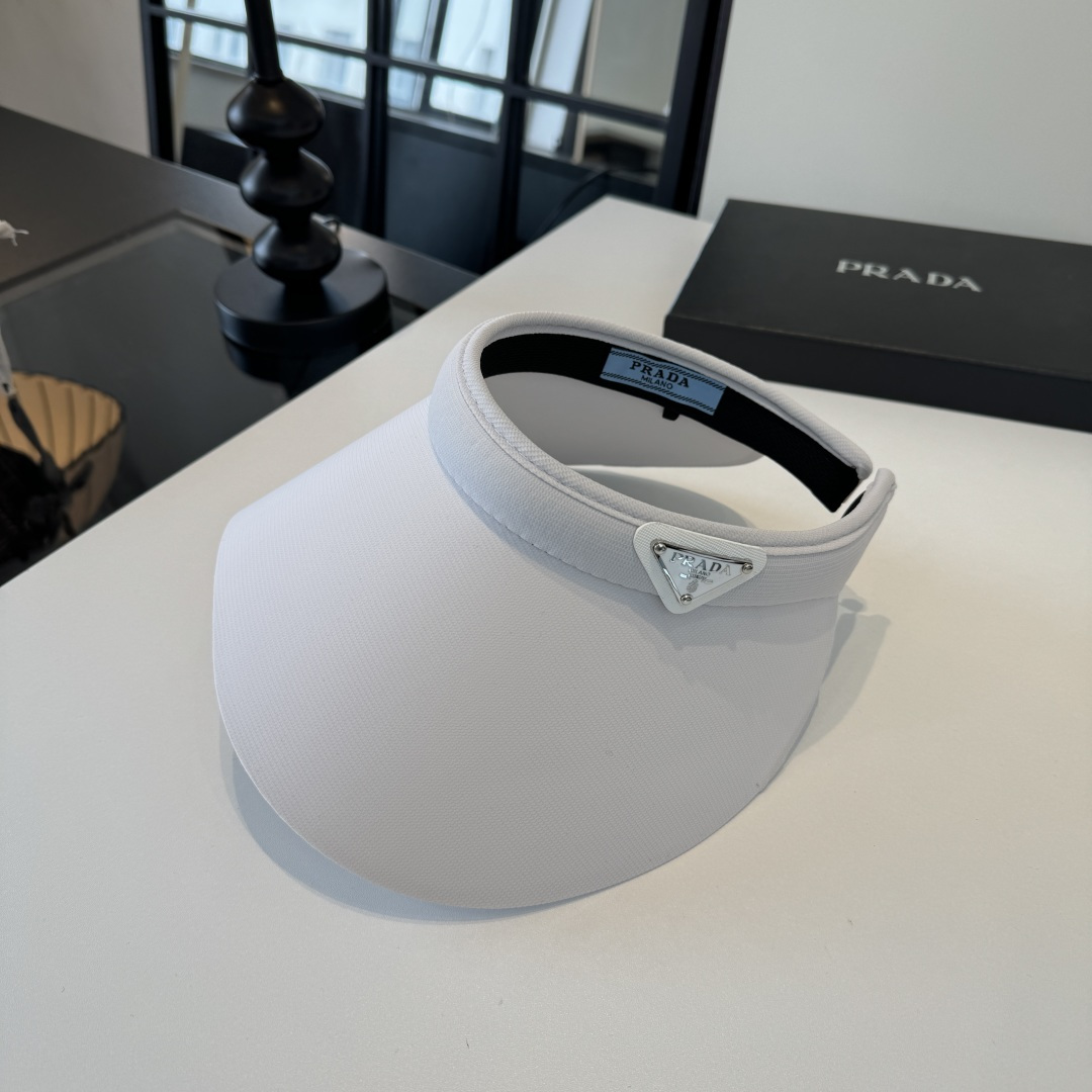 Prada 普拉达新款空顶遮阳帽 遮阳发箍