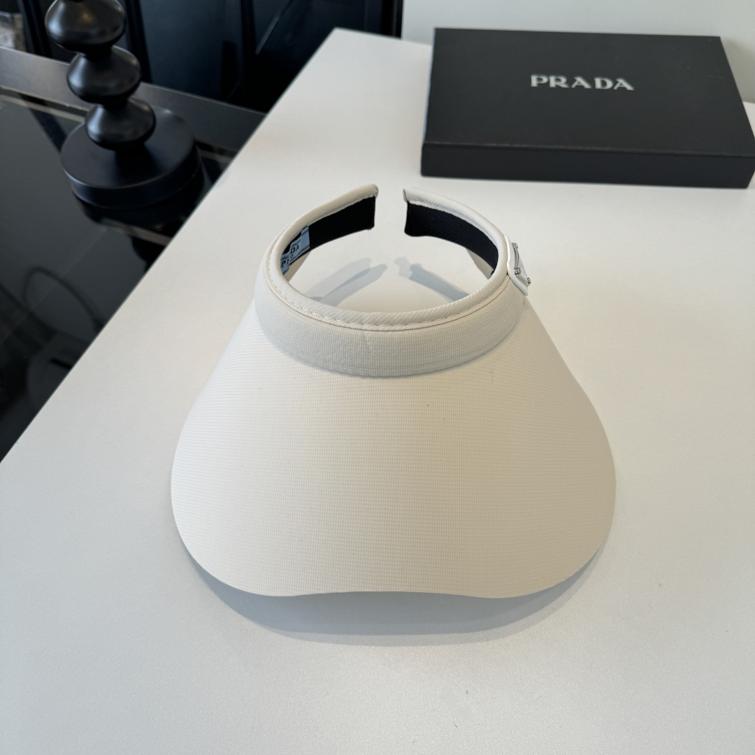 Prada 普拉达新款空顶遮阳帽 遮阳发箍
