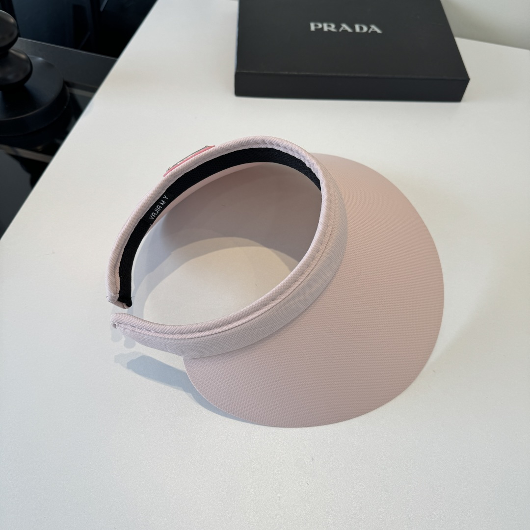 Prada 普拉达新款空顶遮阳帽 遮阳发箍